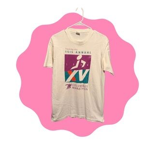 Fruit of the Loom White Marathon Graphic Tee